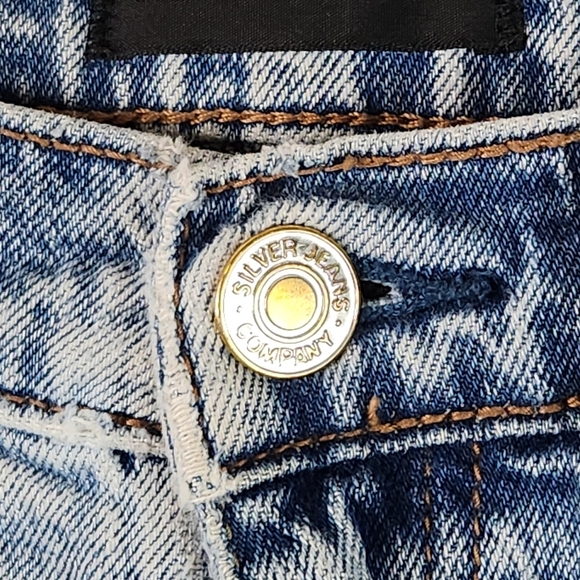 Silver Jeans Highly Desirable Straight Leg Jeans Light Womens Size 26 High Rise - Picture 7 of 10